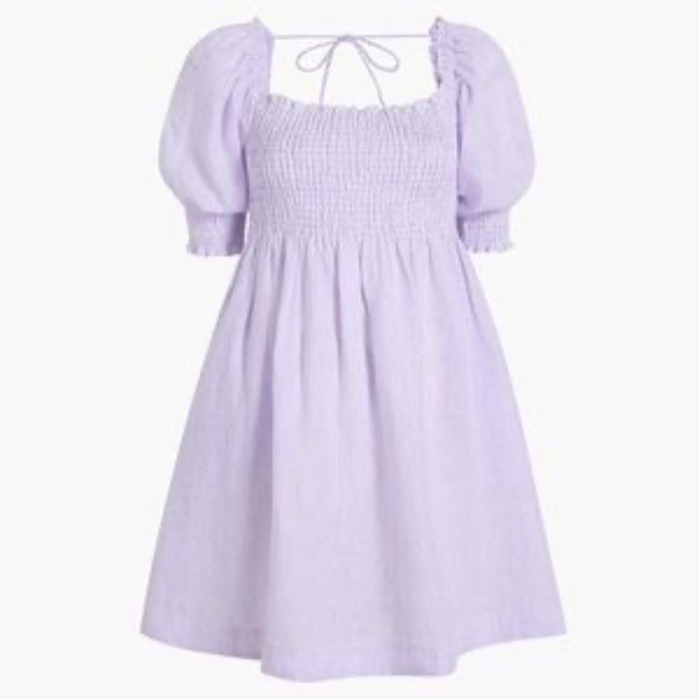 Hill House The Athena Midi Sleeve Nap Dress Lilac Stripe Small